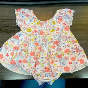 Summer Dress-Onesie (floral design) (Girl)